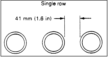 Figure of Preferred Spacing of Single Row of Connectors